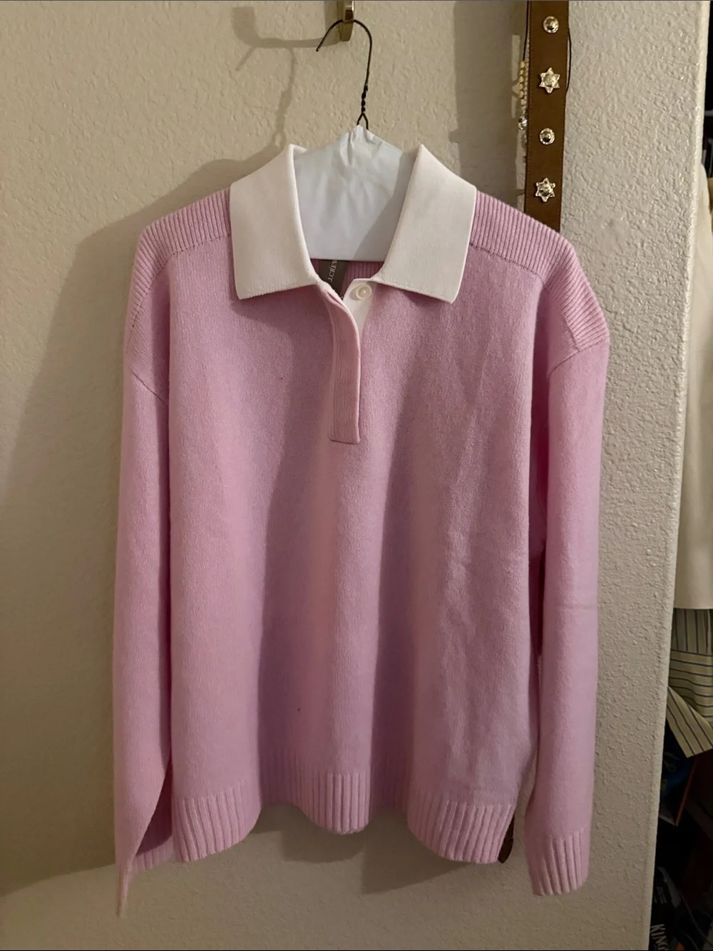 Relaxed sweater-polo in vintage wool